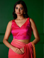 Load image into Gallery viewer, Nazaqat Blouse : Fuscia V neckline
