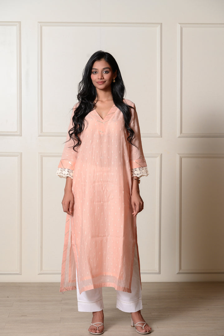 Peach Fuzz Kurta