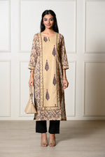 Load image into Gallery viewer, Beige Ambi Kurta
