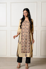 Load image into Gallery viewer, Beige Jaal Kurta
