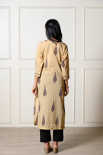 Load image into Gallery viewer, Beige Jaal Kurta
